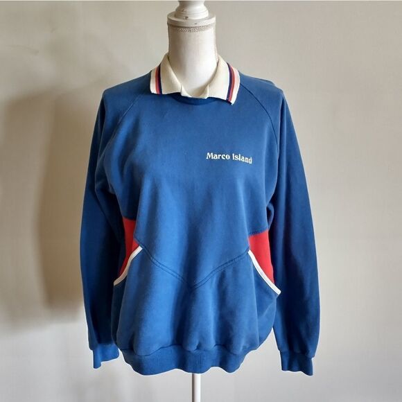 Vintage 90’s Collared Sweatshirt M/L - Picture 1 of 3